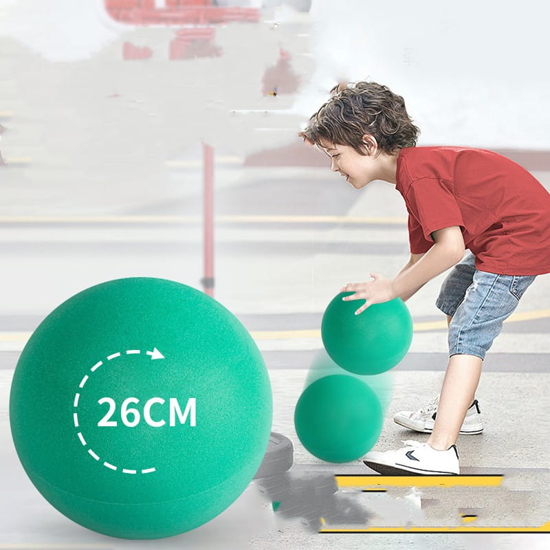 Vibrant green 26cm Elastic Sponge Indoor Ball with textured foam surface