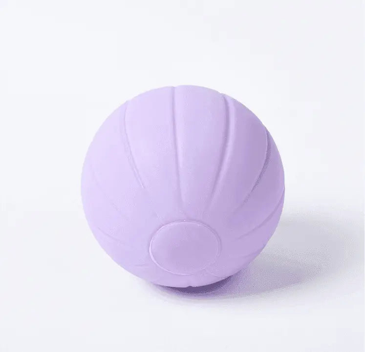 Balle de massage en silicone lavande douce pour chat orange rebondissante surface texturée