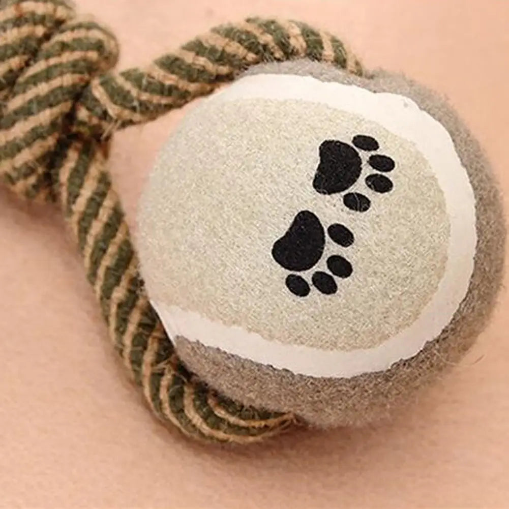 Pet Dumbbell Rope Tennis Ball