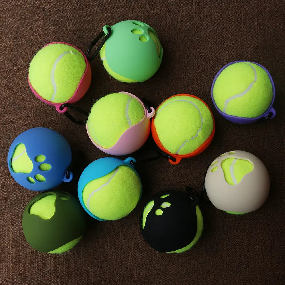 Portable Hands-free Dog Walking Tennis Ball Holder