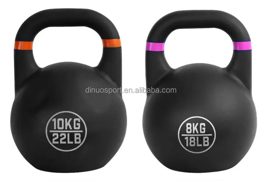 Oem Competition Style Cast Steel Kettlebell Up To 32kg Matte Black,anti-slip Coating For Kettlebell Swing & Snatch