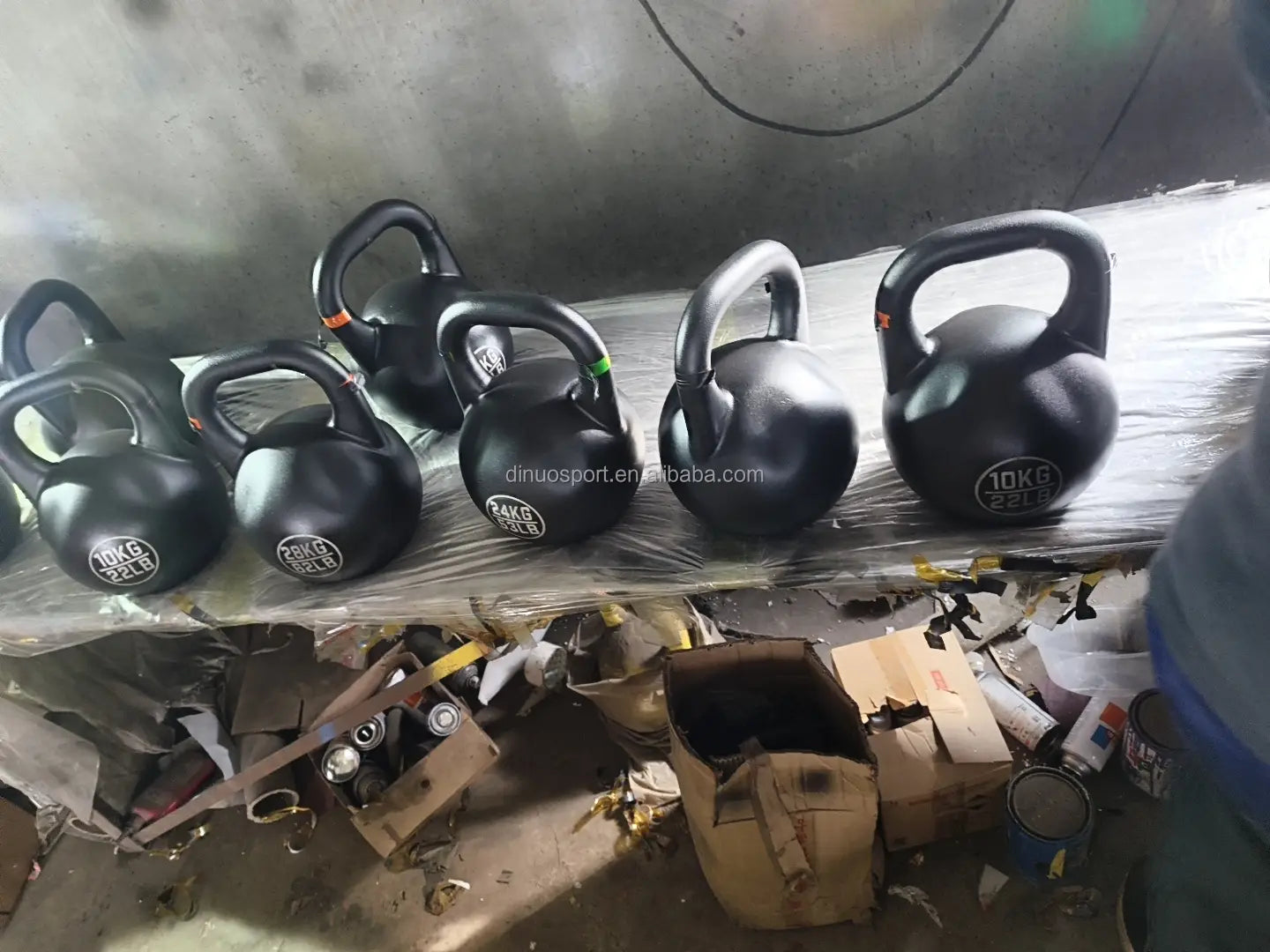Oem Competition Style Cast Steel Kettlebell Up To 32kg Matte Black,anti-slip Coating For Kettlebell Swing & Snatch
