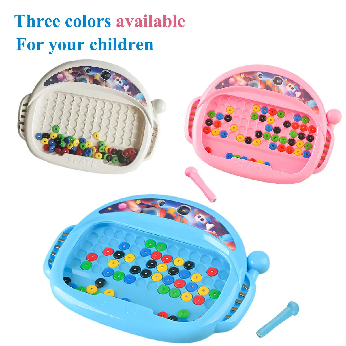 1 PCS Children’s Magnetic Doodle Board with Pen & Beads Drawing Toy for 3-8 Years Kids Educational Boy Girl Montessori