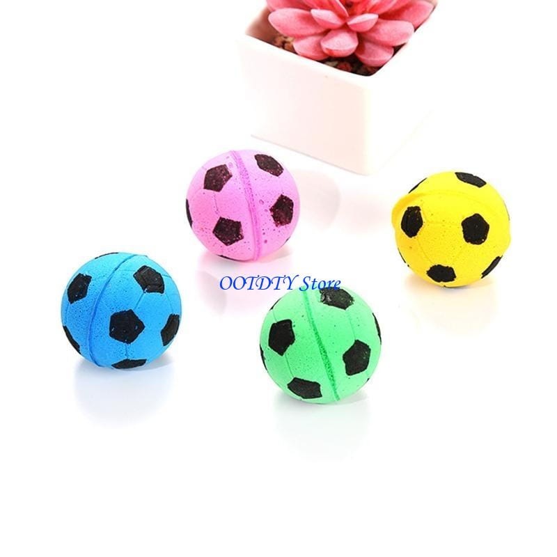 367A Soft Rebounding Balls for Cats Lightweight Interactive Assorted Colors Set of10