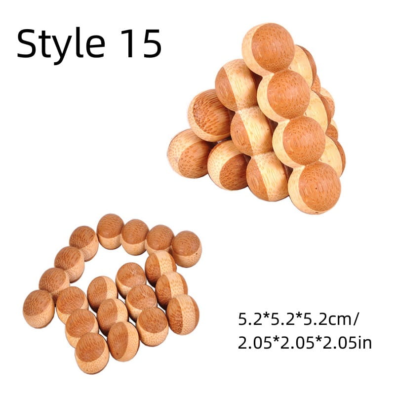 Mini Wooden Kong Ming Lock Lu Ban Lock IQ Brain Teaser Educational Toy Children Montessori 3D Puzzles Game Unlock Toys
