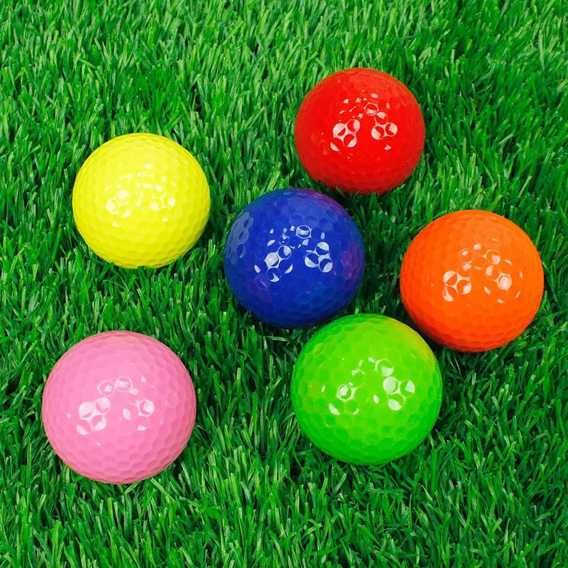 CRESTGOLF 6pcs/Pack Colorful Mini Golf Balls Two Piece Golf Practice Balls Training Golf Pelotas