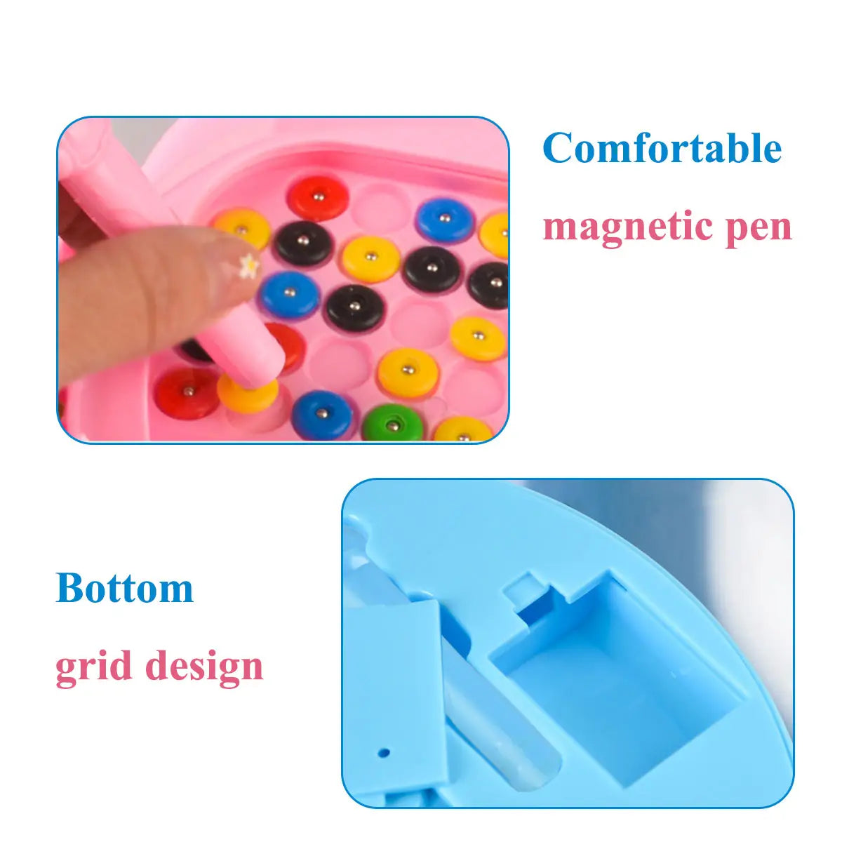 1 PCS Children’s Magnetic Doodle Board with Pen & Beads Drawing Toy for 3-8 Years Kids Educational Boy Girl Montessori