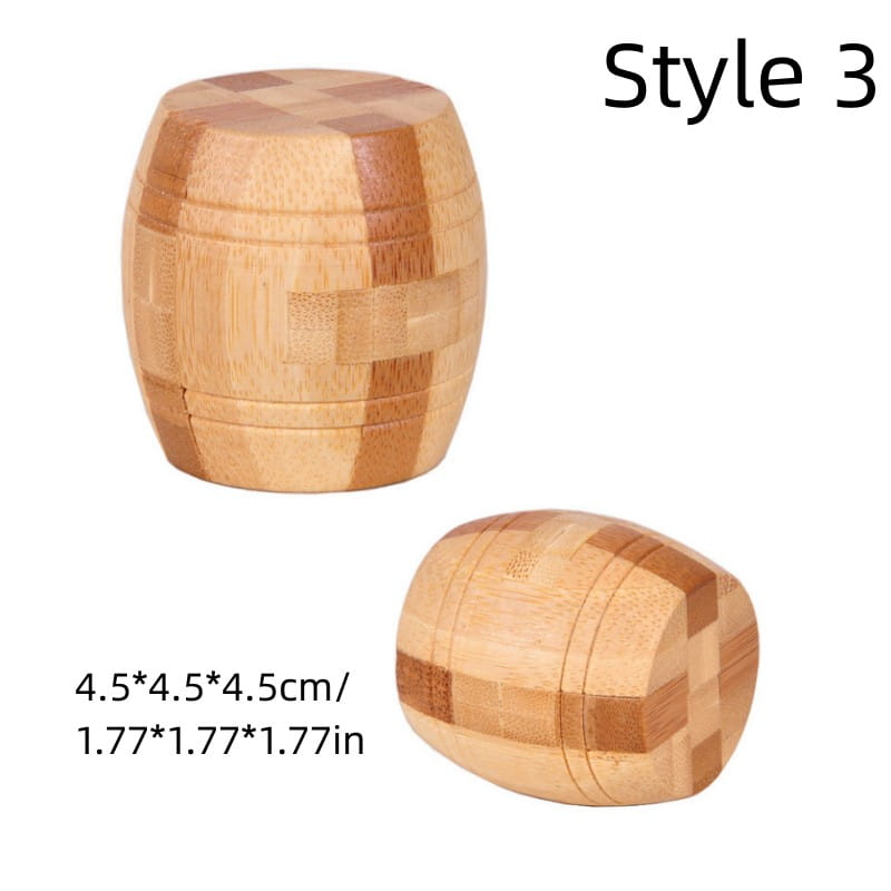 Mini Wooden Kong Ming Lock Lu Ban Lock IQ Brain Teaser Educational Toy Children Montessori 3D Puzzles Game Unlock Toys