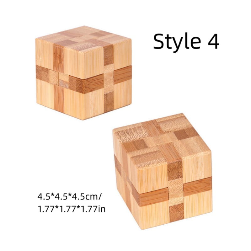 Mini Wooden Kong Ming Lock Lu Ban Lock IQ Brain Teaser Educational Toy Children Montessori 3D Puzzles Game Unlock Toys