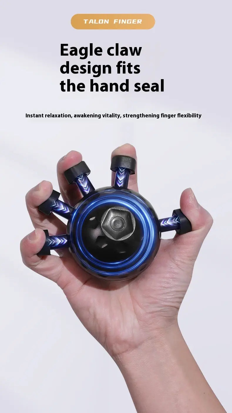 Blue black eagle claw finger exerciser hexagonal center Gym Finger Hand Balls