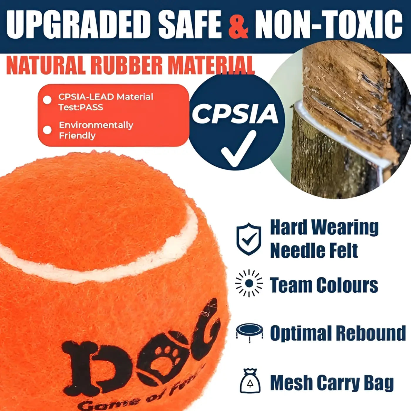 The Ball Depot : AMA SPORT Tennis Balls for Dogs 12 Pack 2.5"