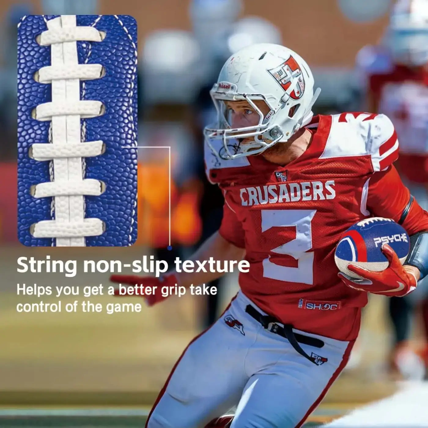 The Ball Depot : Anti-Slip American Football - Official Size 9 PU Machine-Sewn Wear-Resistant Durable Indoor Outdoor Training & Game Ball