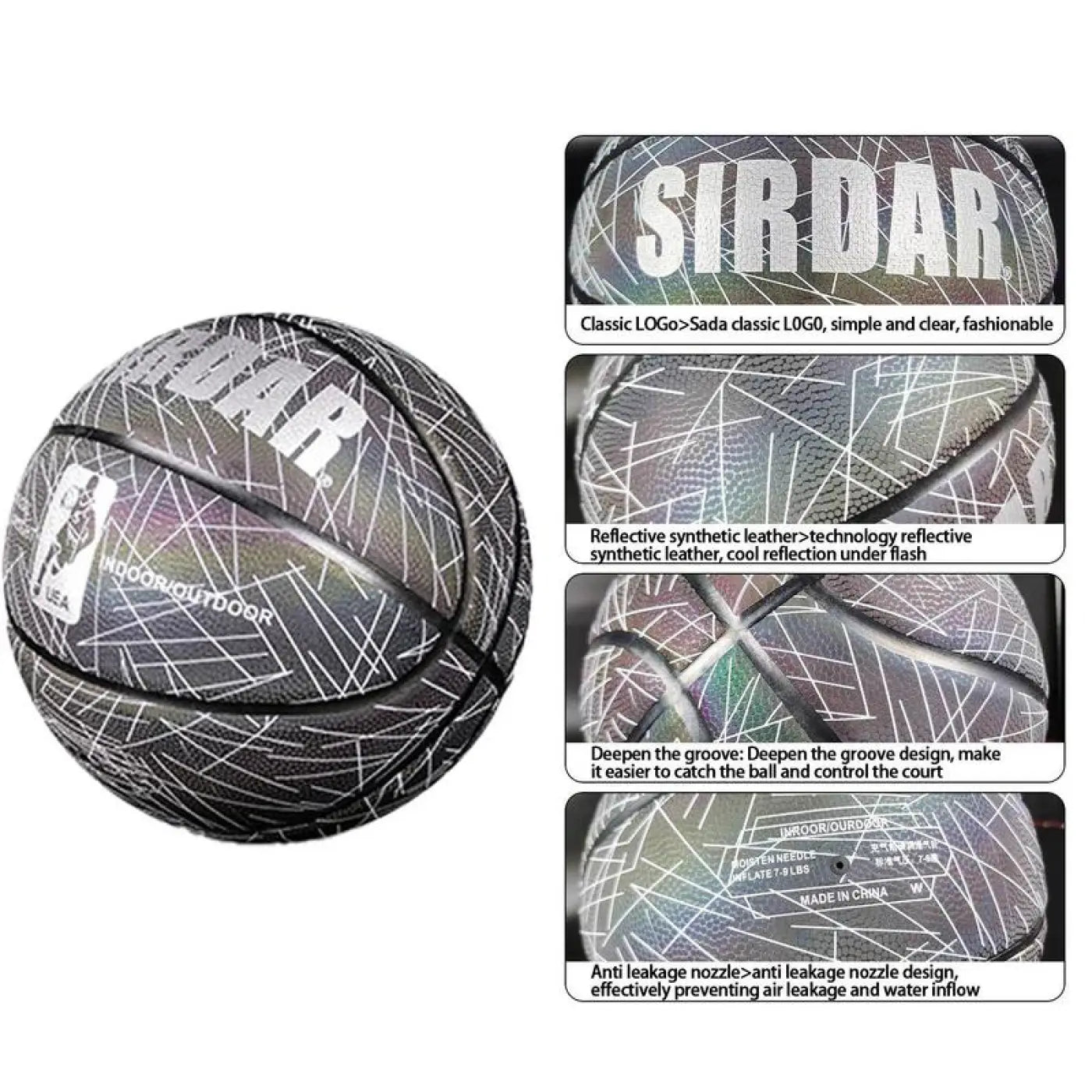 The Ball Depot basketball: Anti-slip Reflective Basketball