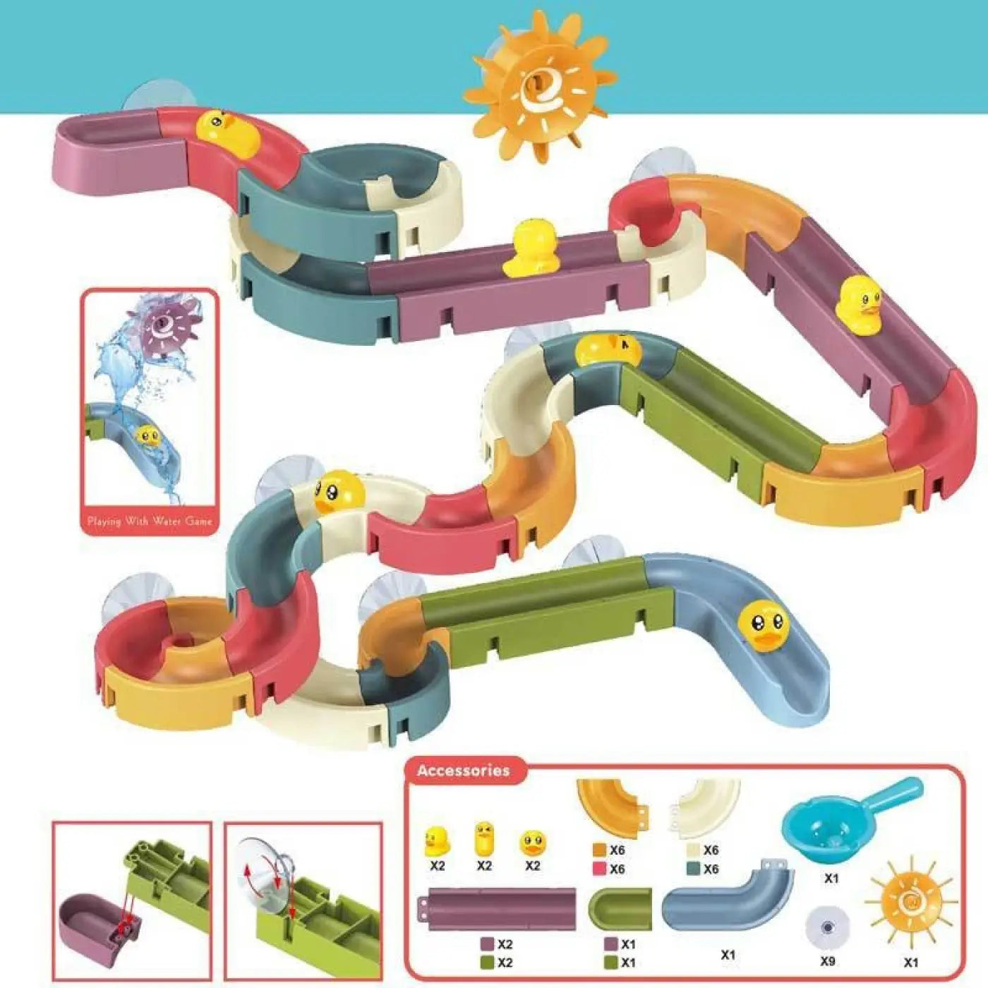 The Ball Depot baby balls: Assembling Track Ball Bath Toy
