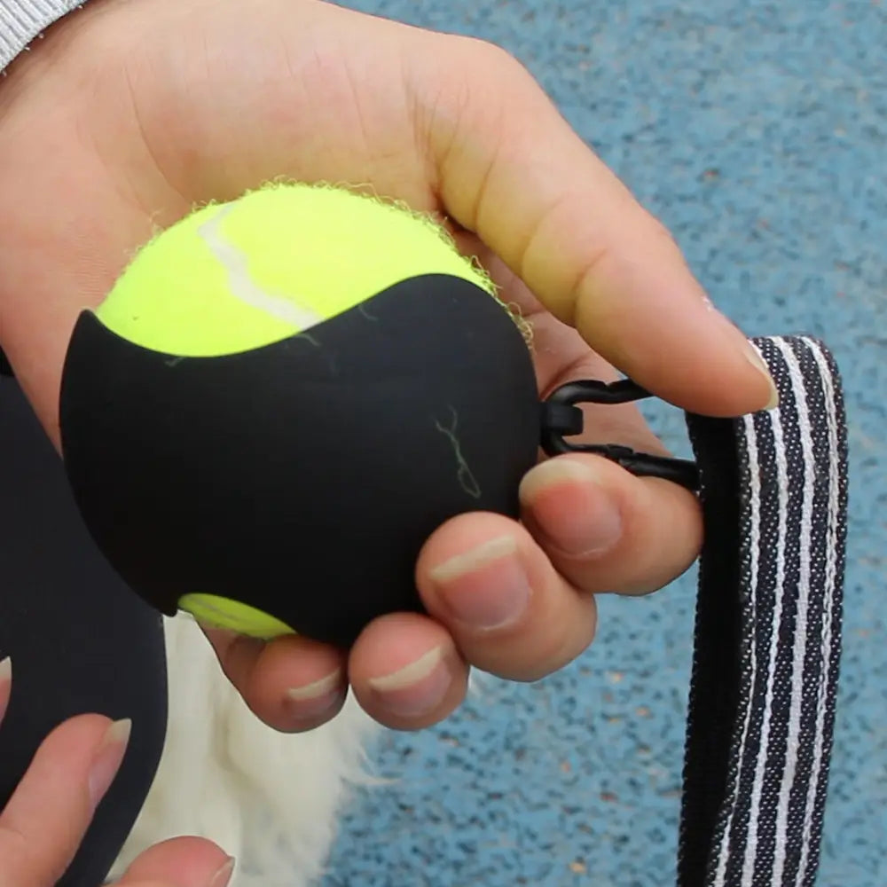 Portable Hands-free Dog Walking Tennis Ball Holder
