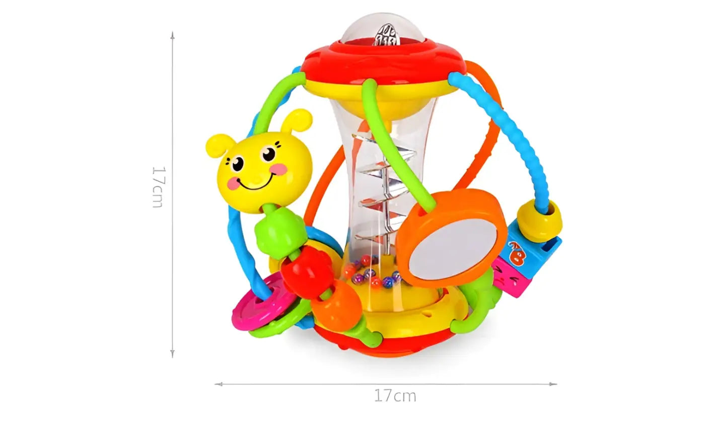 The Ball Depot baby balls: Baby hand holding rattle ball