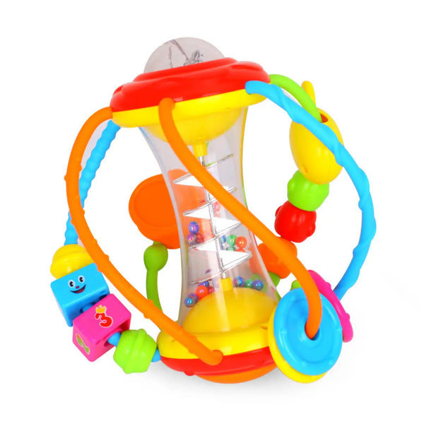 The Ball Depot baby balls: Baby hand holding rattle ball