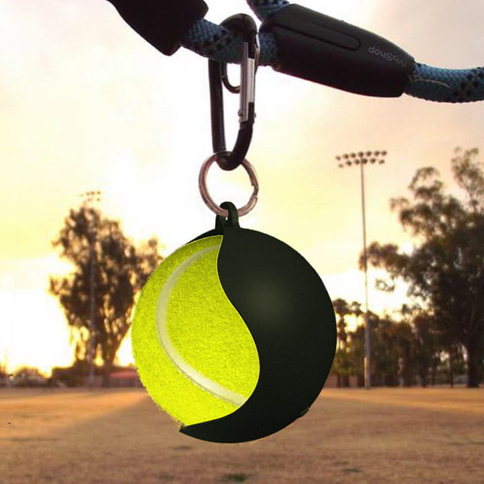 Portable Hands-free Dog Walking Tennis Ball Holder