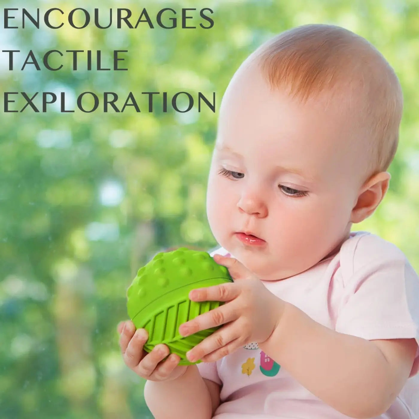 CaaOcho Natural Rubber Toys sensory ball: CaaOcho Natural Rubber 3" Sensory Ball Meadow