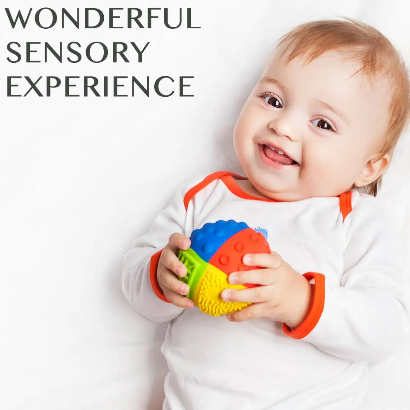 CaaOcho Natural Rubber Toys sensory ball: CaaOcho Natural Rubber 3" Sensory Rainbow Ball