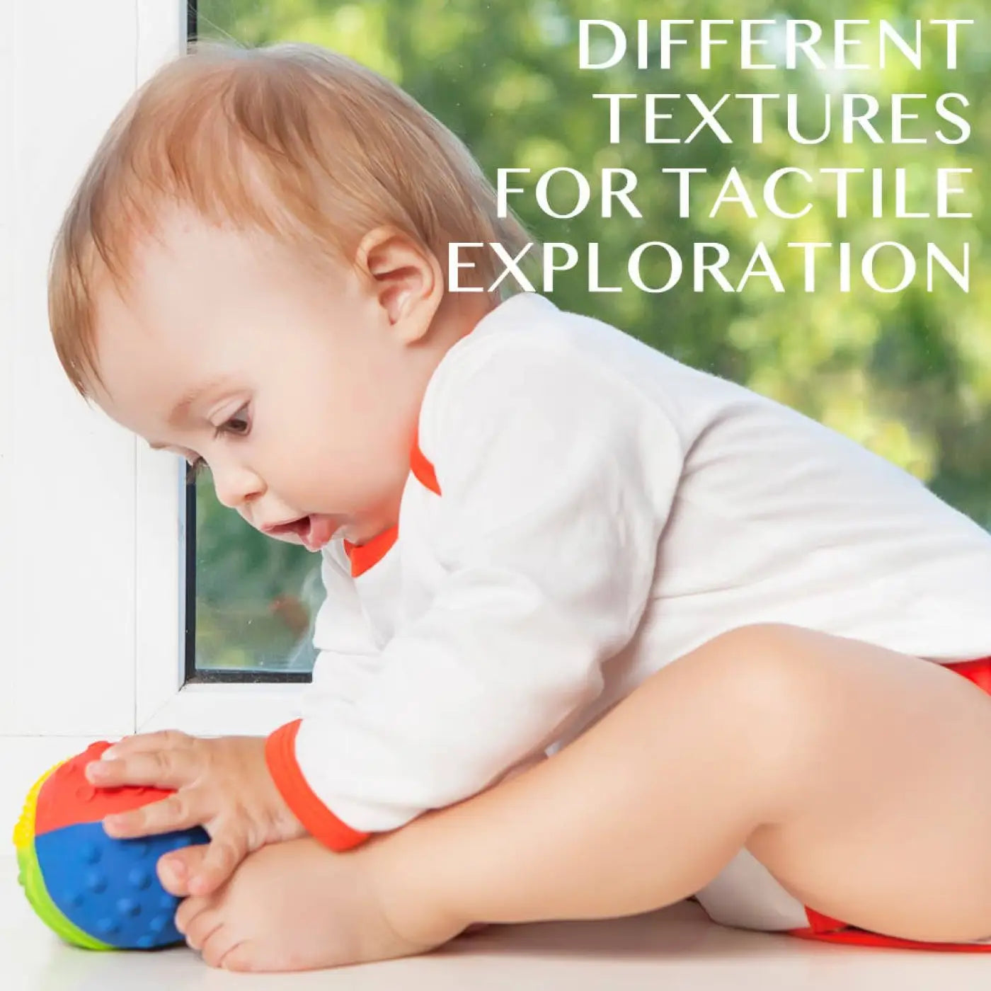 CaaOcho Natural Rubber Toys sensory ball: CaaOcho Natural Rubber 3" Sensory Rainbow Ball