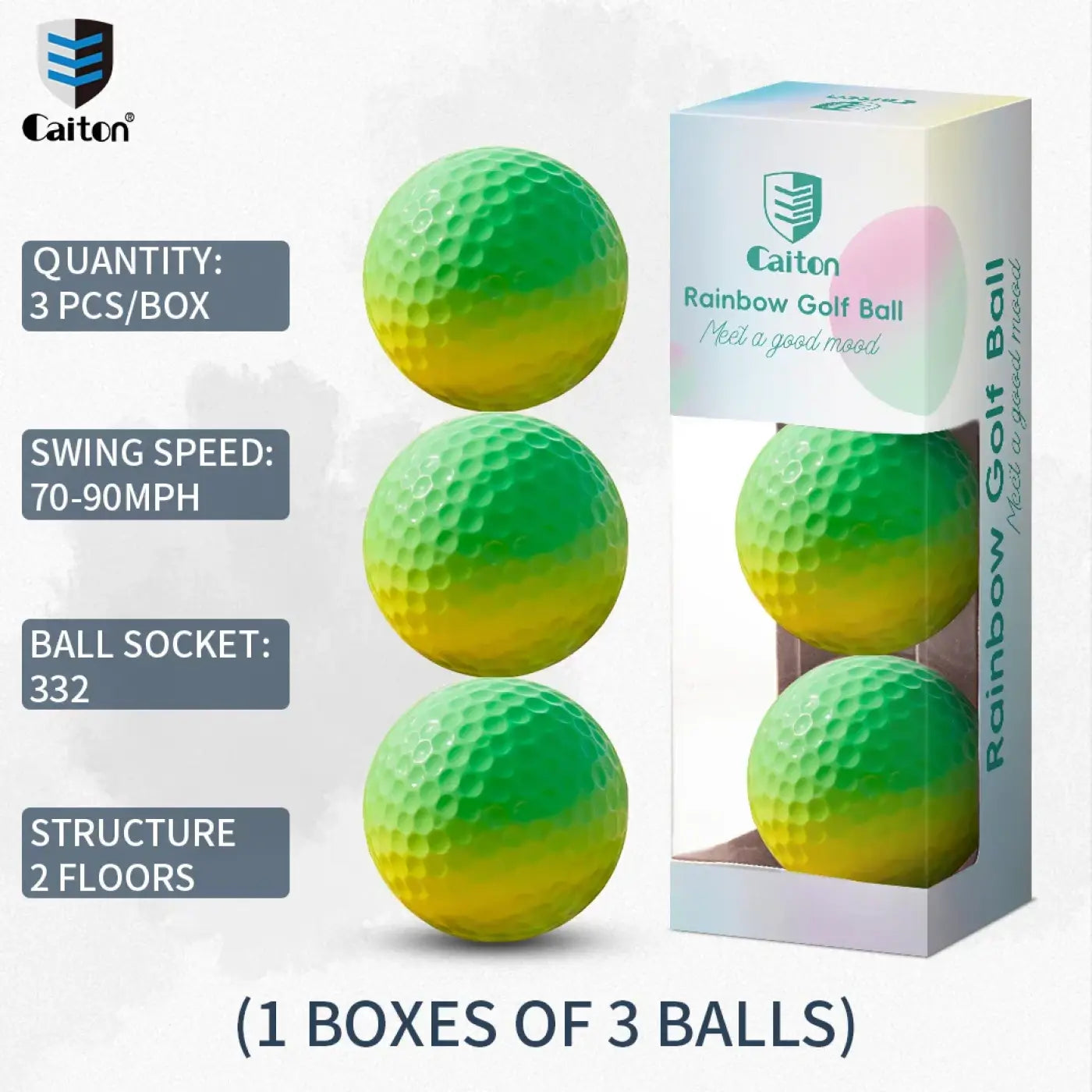The Ball Depot golf ball: Caiton 12/3PCS Pro Gradient Golf Balls