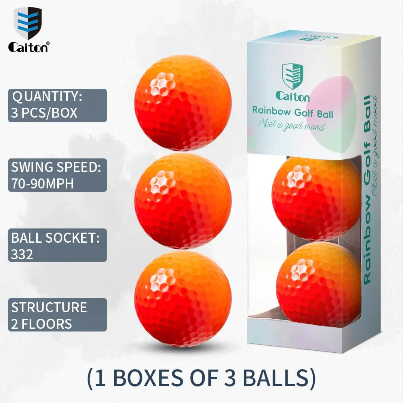 The Ball Depot golf ball: Caiton 12/3PCS Pro Gradient Golf Balls