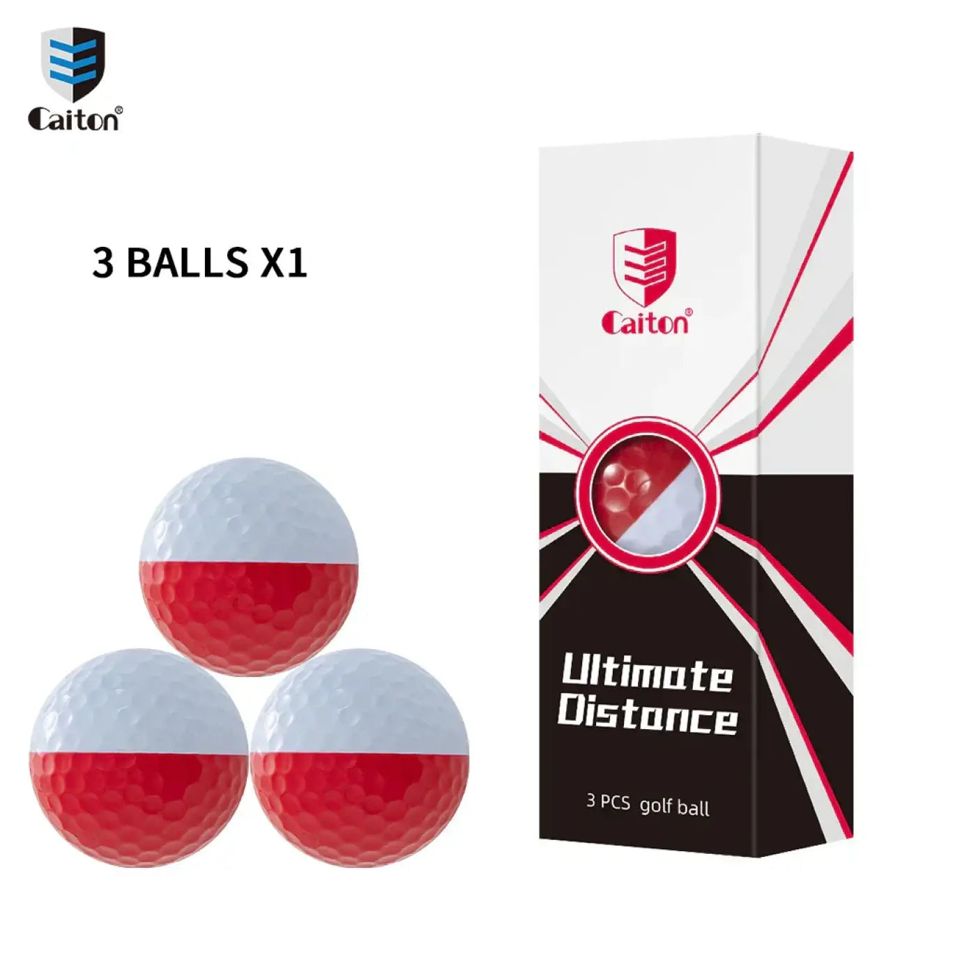The Ball Depot golf ball: Caiton 12/6/3pcs Three-layer High Rebound pro Ball