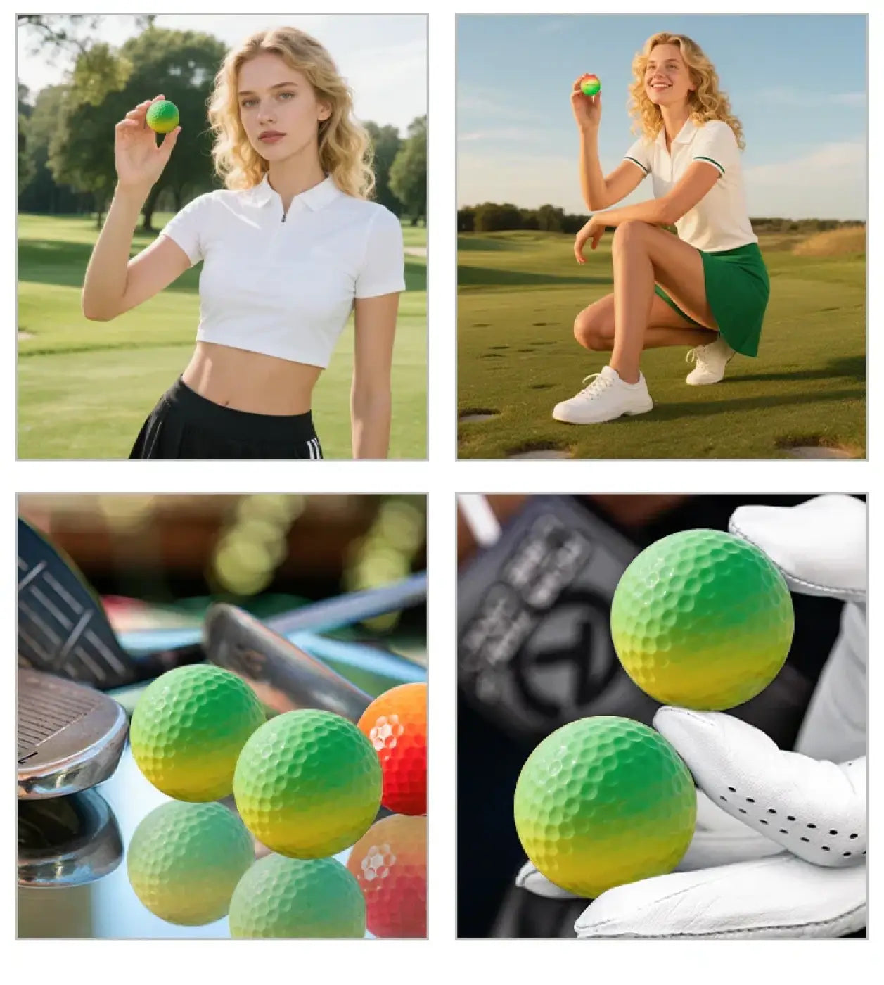 The Ball Depot golf ball: Caiton 6/3PCS Soft Rainbow Golf Balls