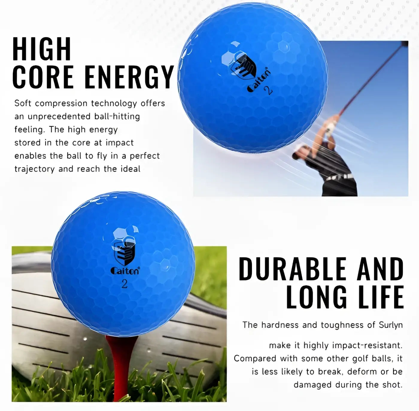 The Ball Depot golf ball: Caiton Blue Golf Balls – 12/6/3pcs