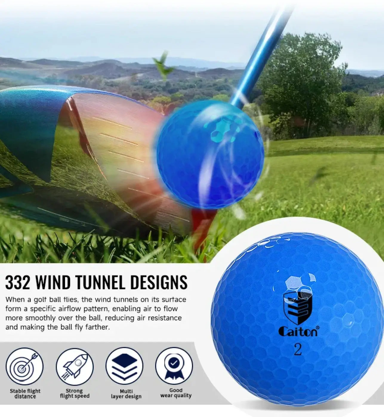 The Ball Depot golf ball: Caiton Blue Golf Balls – 6pcs or 3pcs