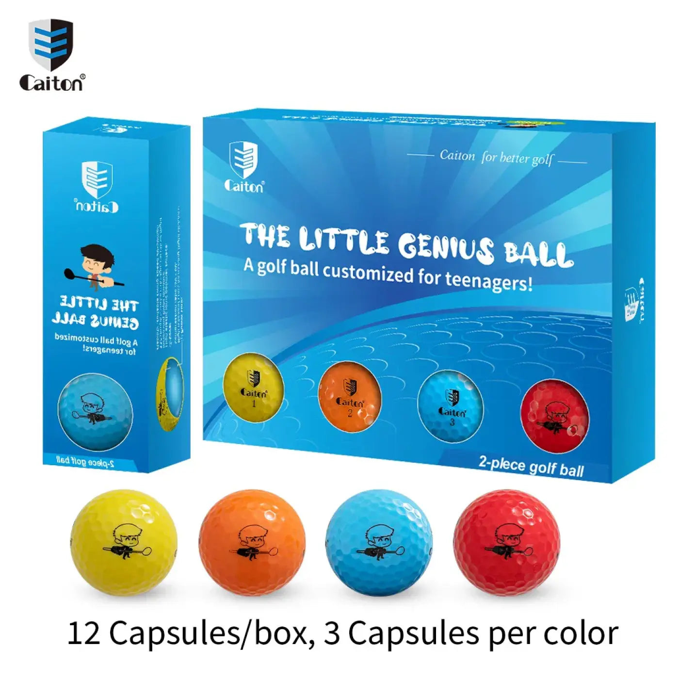 The Ball Depot golf ball: Caiton Cartoon Youth 2-Layer Long Distance Balls