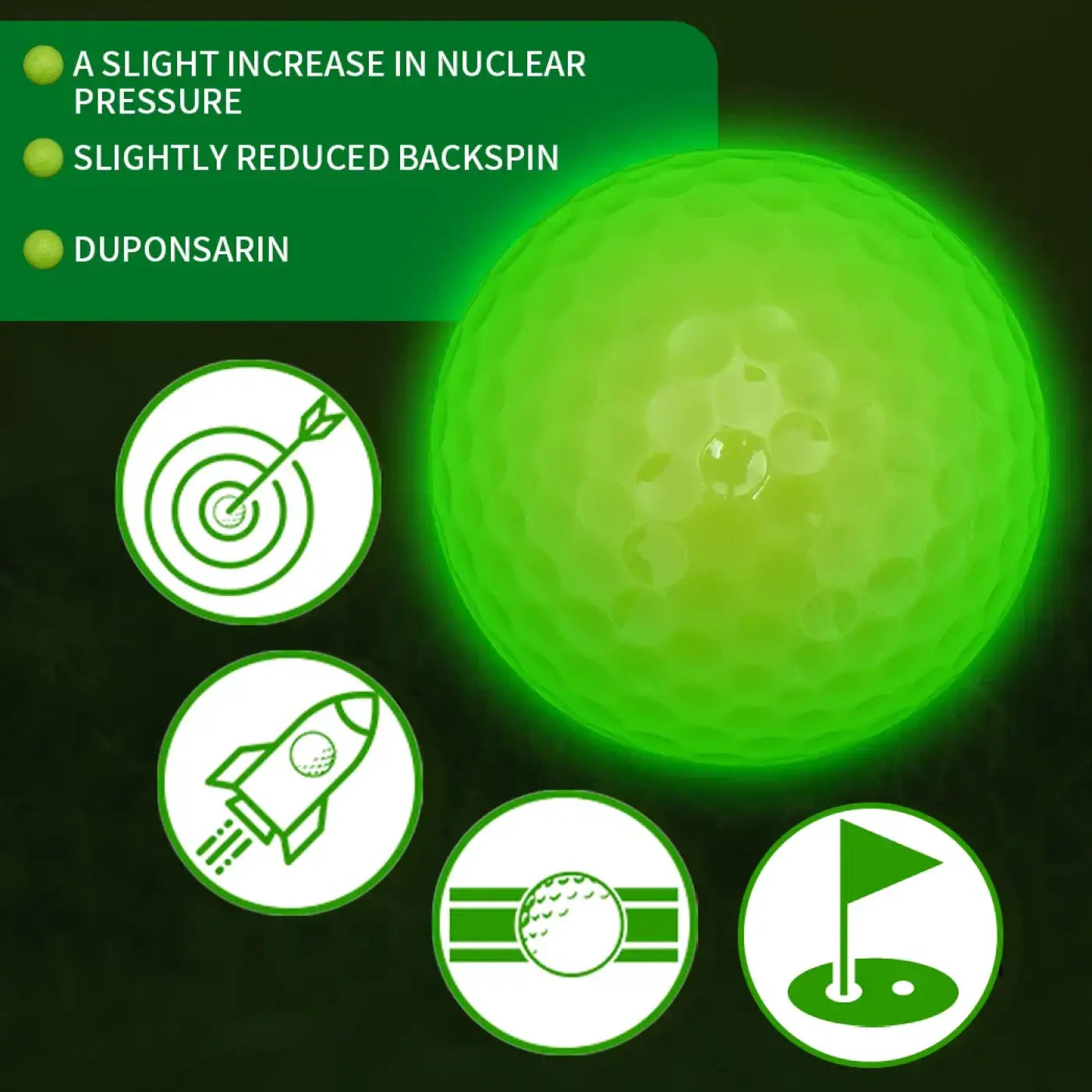 The Ball Depot golf ball: Caiton Glow Golf Balls for Night Sports