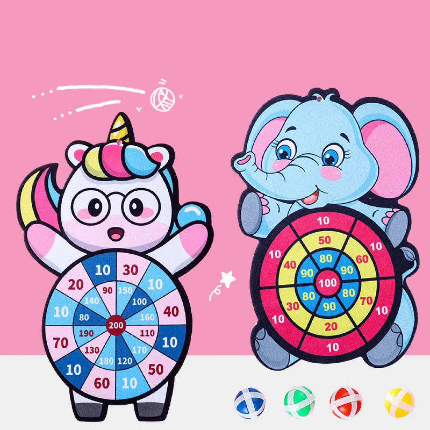 The Ball Depot ball game: Cartoon Ball Dart Board