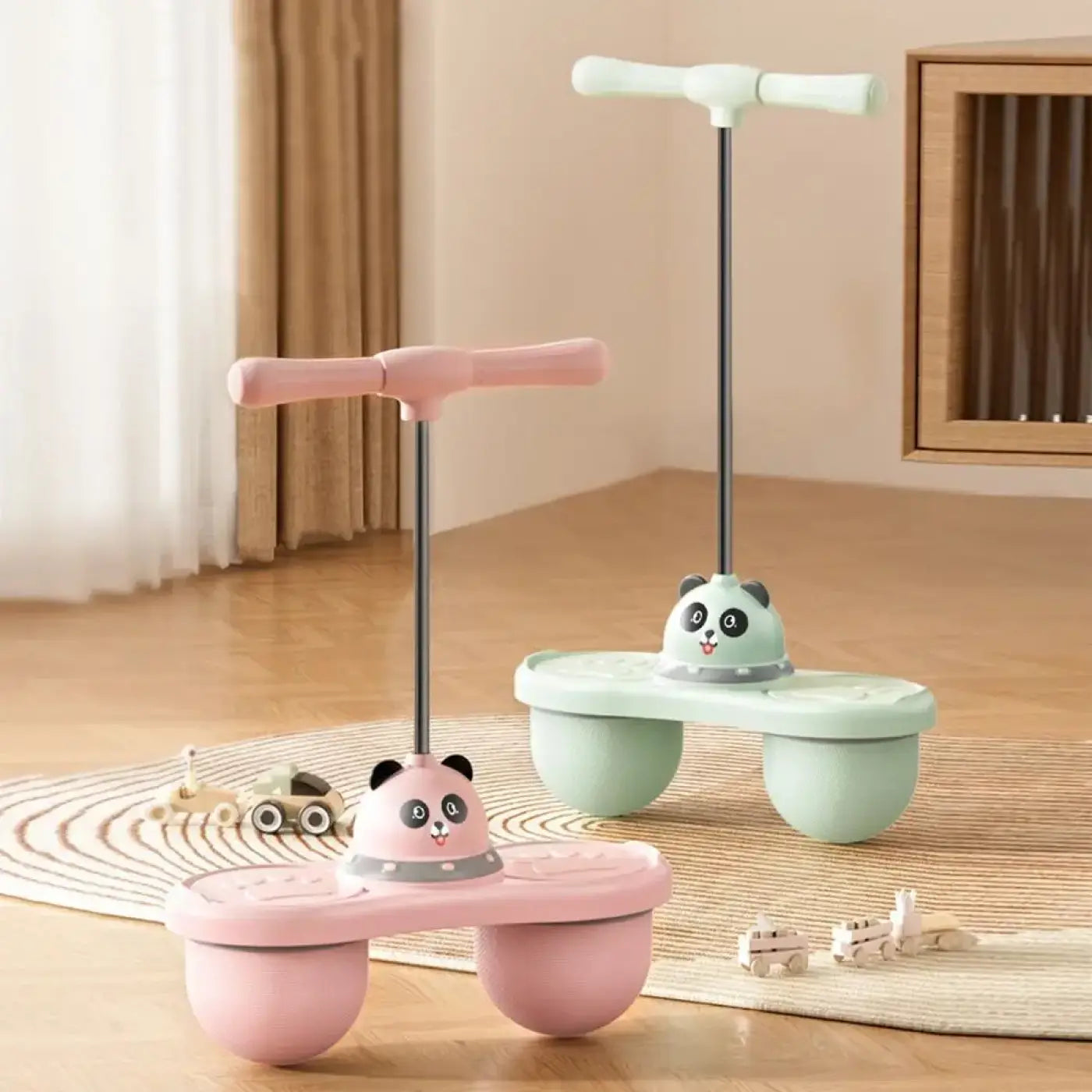 The Ball Depot pogo ball: Cartoon Panda Jumping Ball with Handle