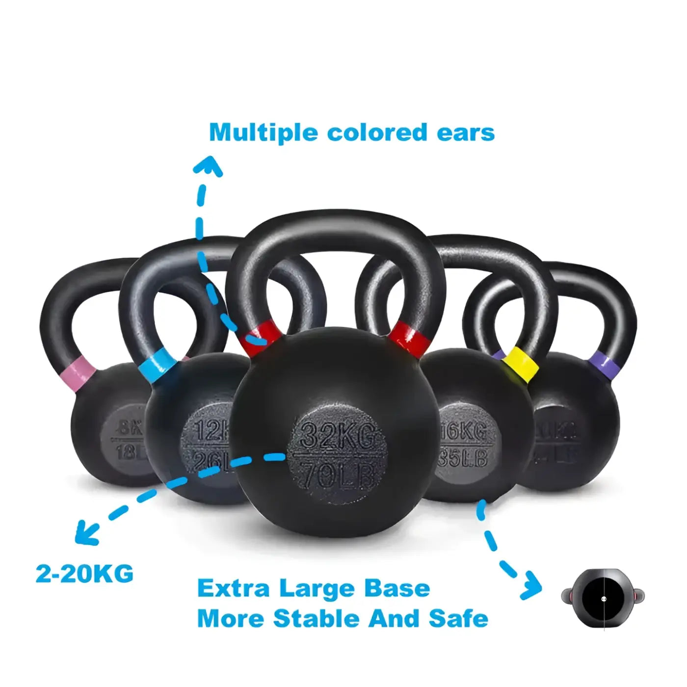 The Ball Depot medicine ball: Cast Kettlebell Medicine Ball