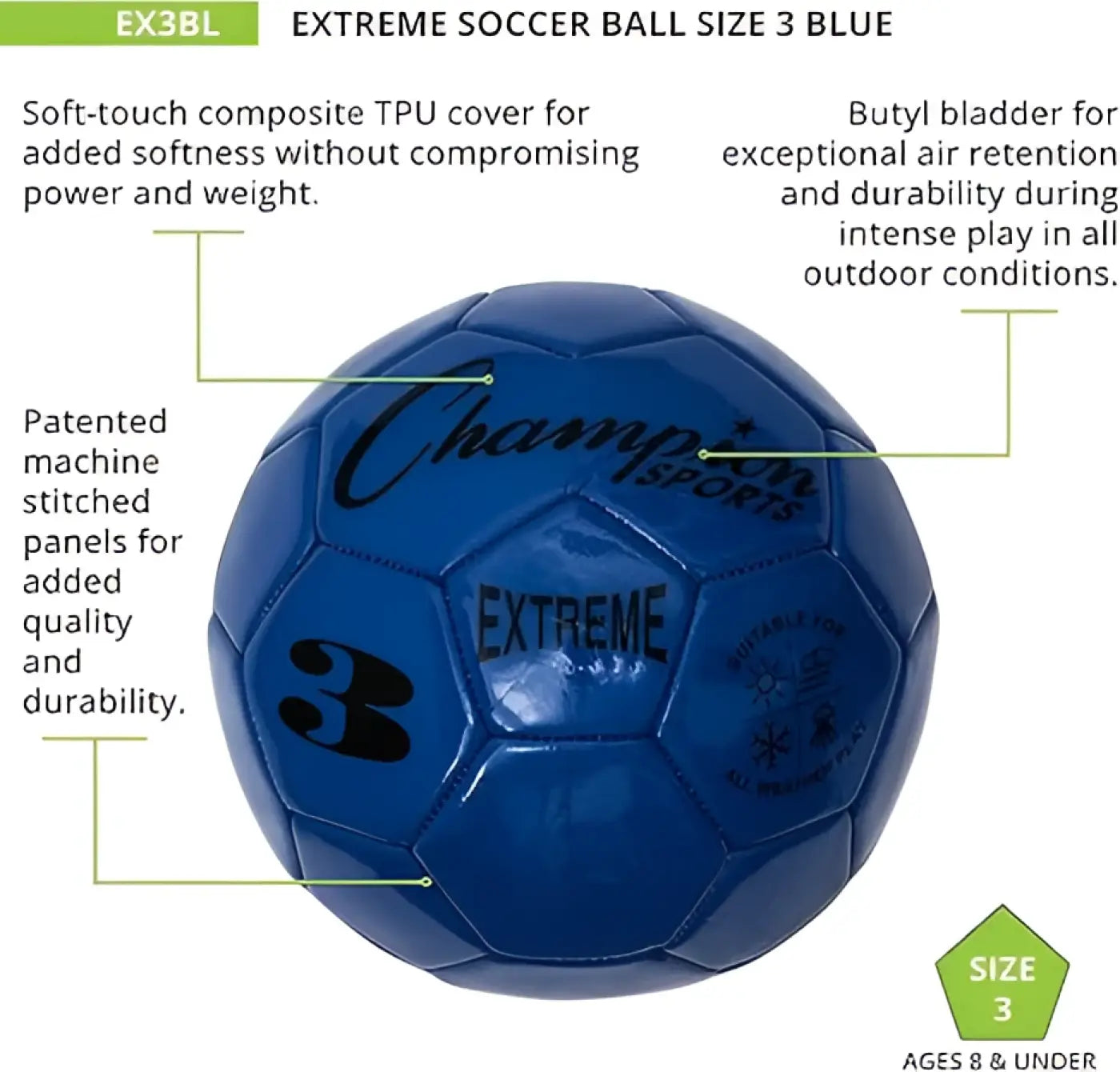 The Ball Depot soccer ball: Champion Sports Extreme Series Soccer Ball