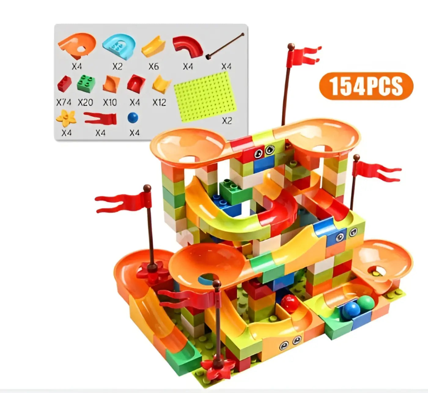 The Ball Depot puzzle ball: Children's Assembling Ball Chute Building Block Toy