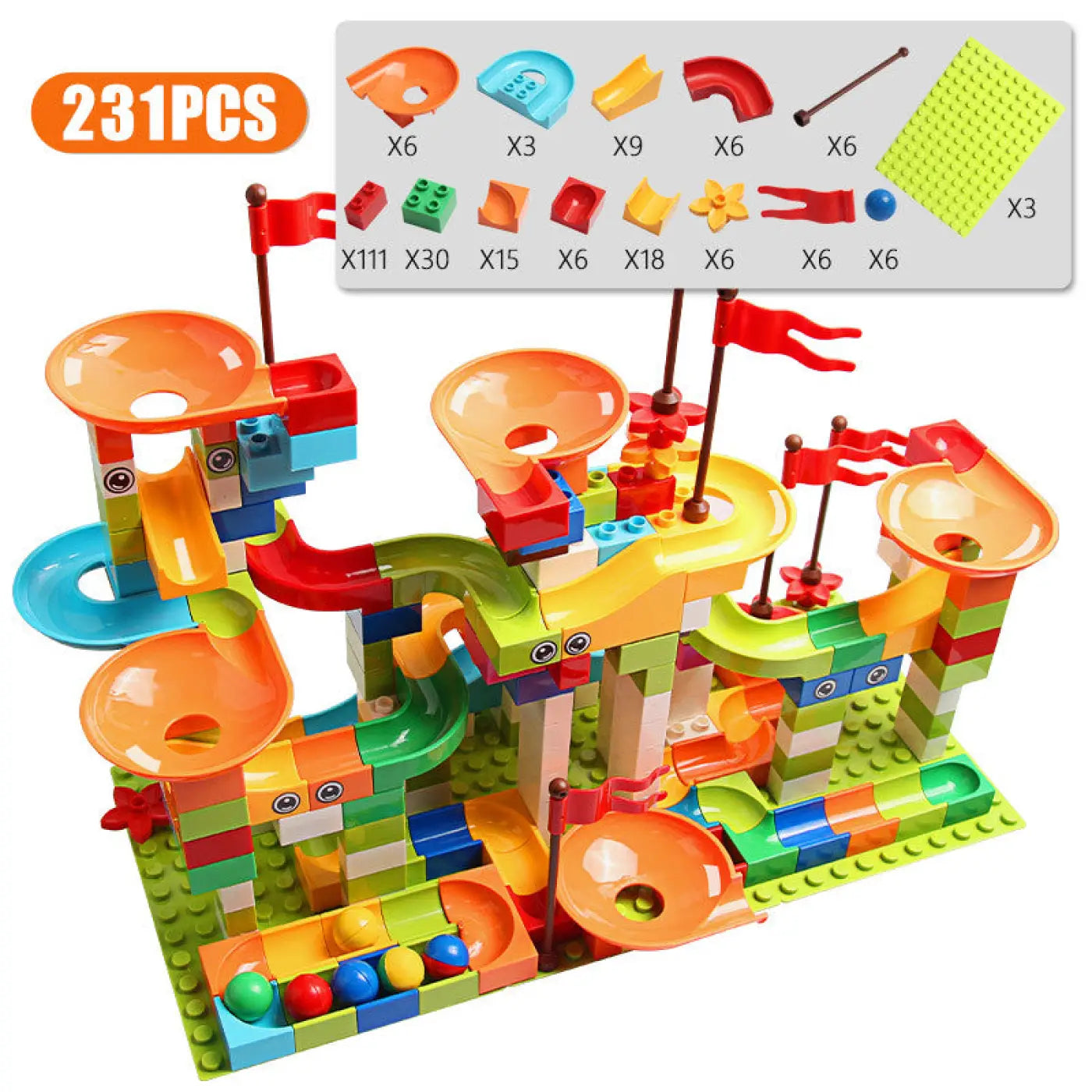 The Ball Depot puzzle ball: Children's Assembling Ball Chute Building Block Toy