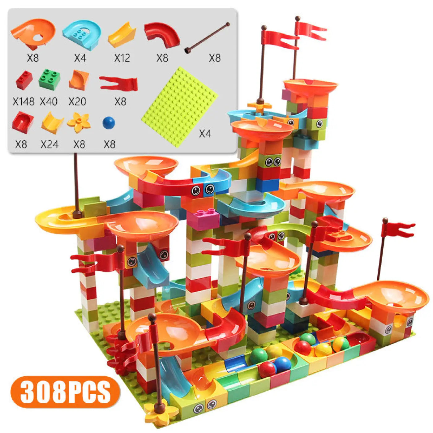 The Ball Depot puzzle ball: Children's Assembling Ball Chute Building Block Toy