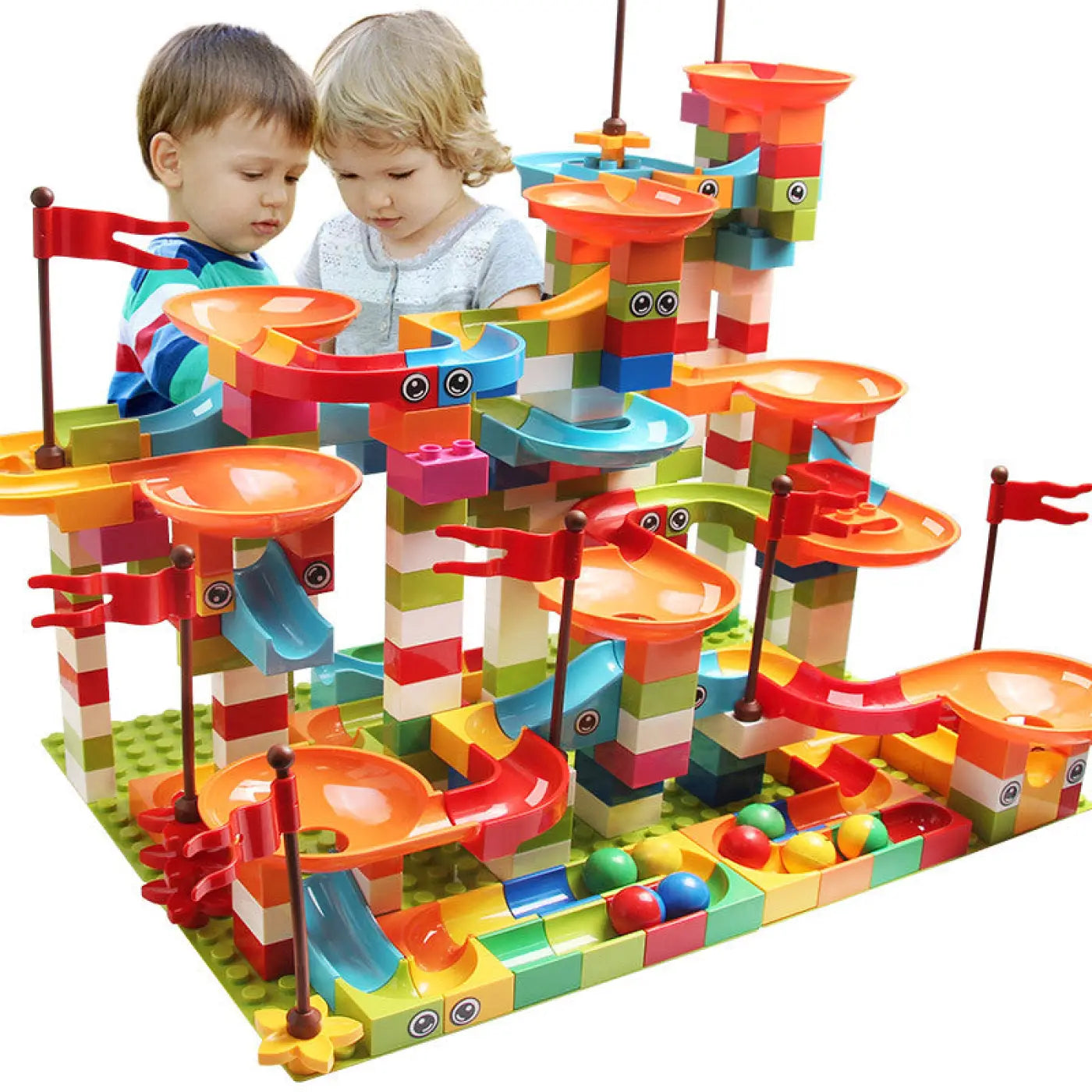 The Ball Depot puzzle ball: Children's Assembling Ball Chute Building Block Toy