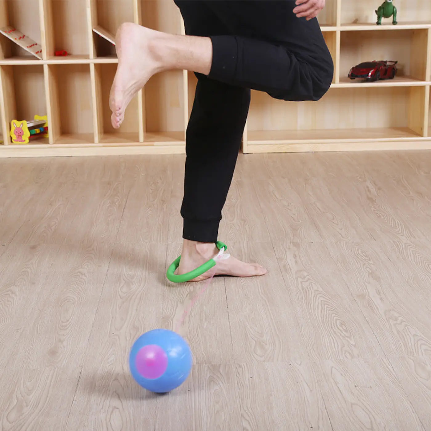 The Ball Depot children game: Children's Fitness Single Leg Soft Rope Jumping Ball