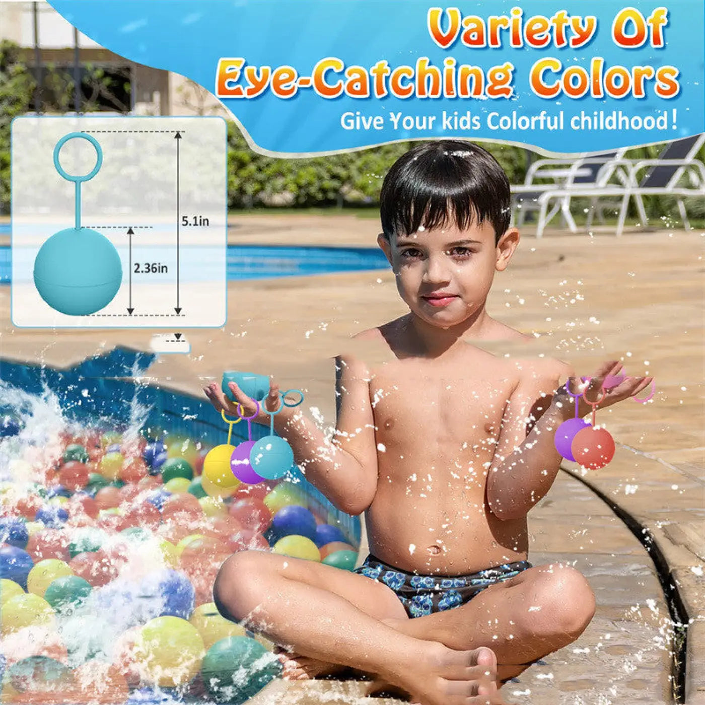 The Ball Depot water ball: Children's Pull Ring Finger Buckle Water Ball Toy
