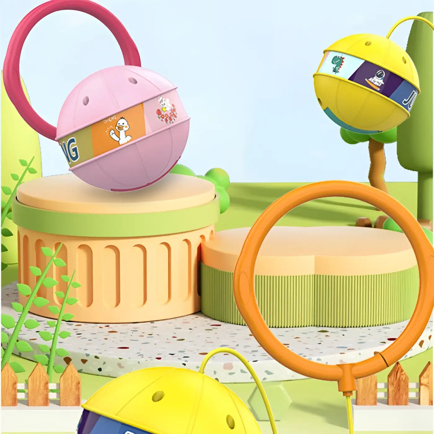 The Ball Depot children game: Children's Single Foot Light-up Swing Ball