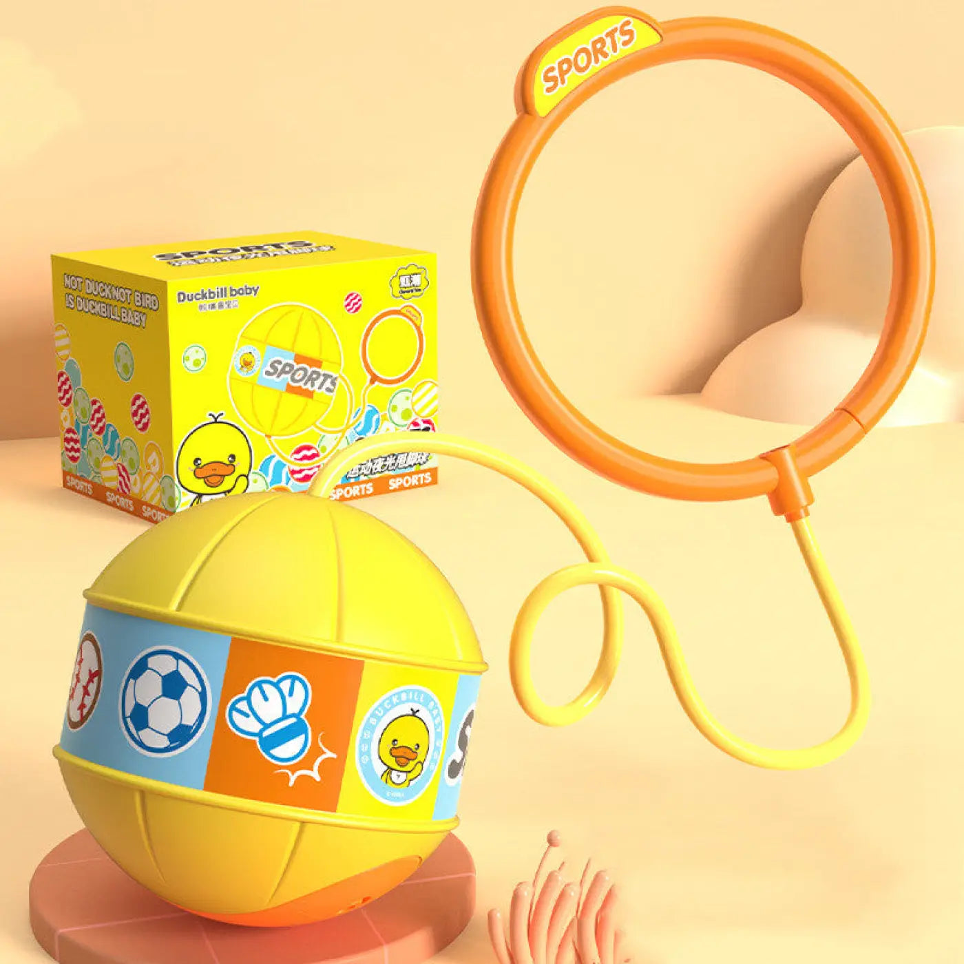 The Ball Depot children game: Children's Soft Rope Flip Foot Ball