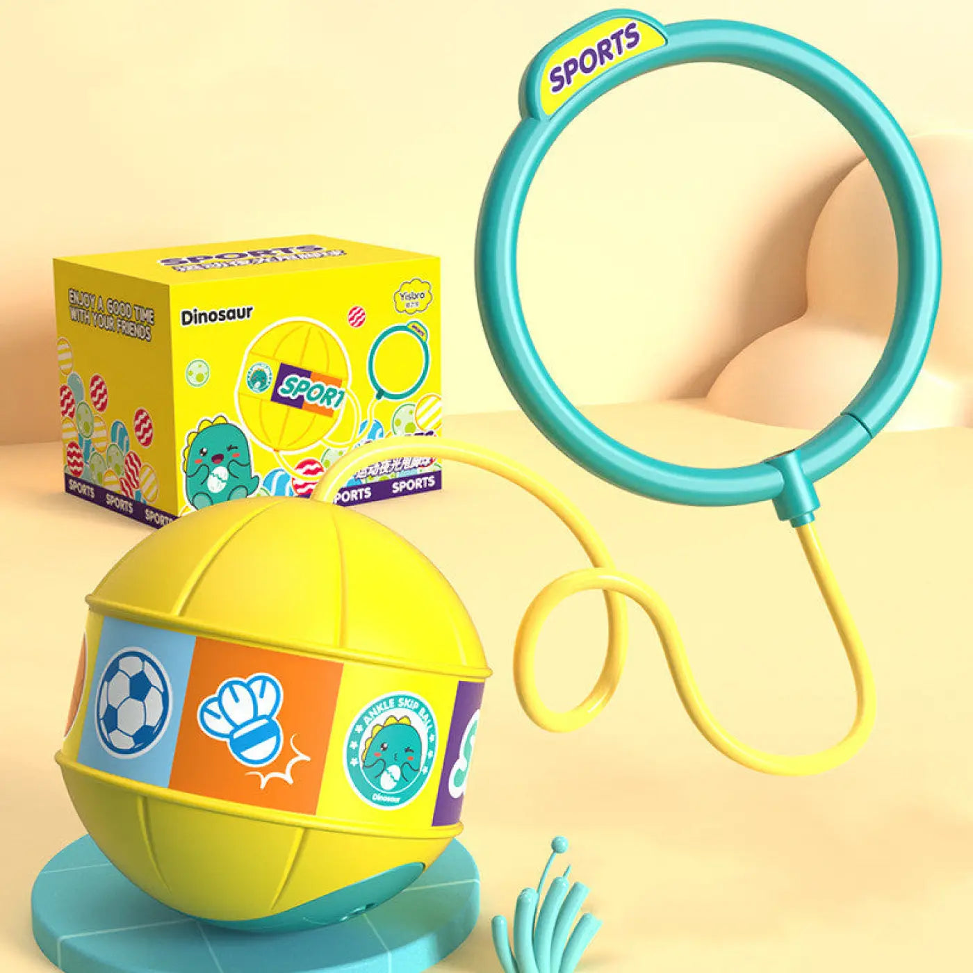 The Ball Depot children game: Children's Soft Rope Flip Foot Ball