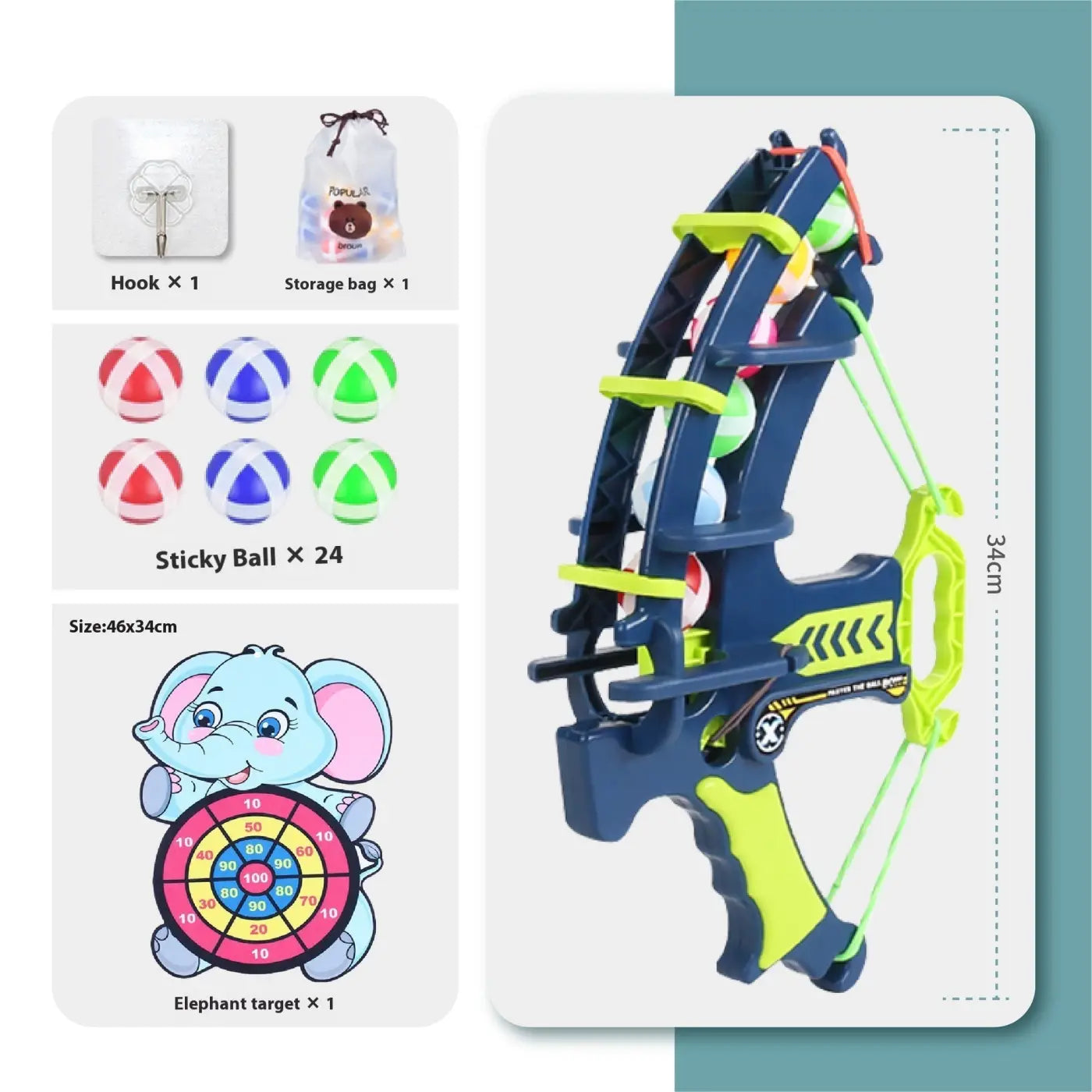 The Ball Depot ball game: Children's Throwing Sticky Ball Dart Set