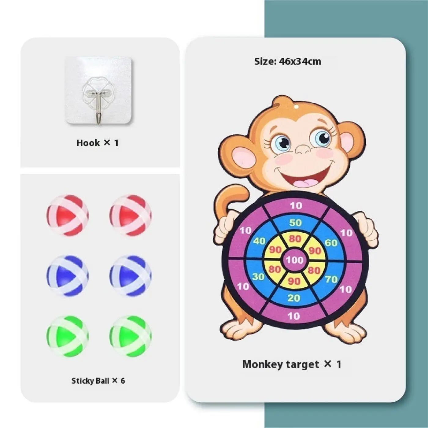 The Ball Depot ball game: Children's Throwing Sticky Ball Dart Set