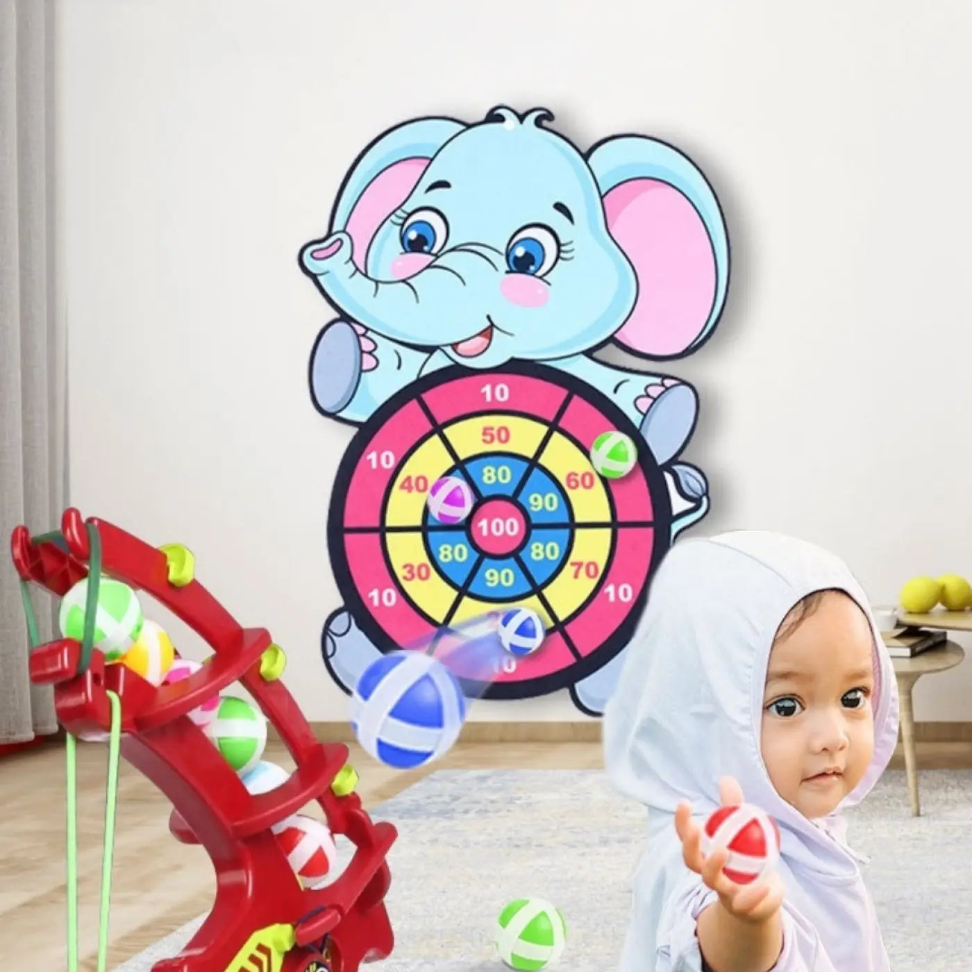 The Ball Depot ball game: Children's Throwing Sticky Ball Dart Set
