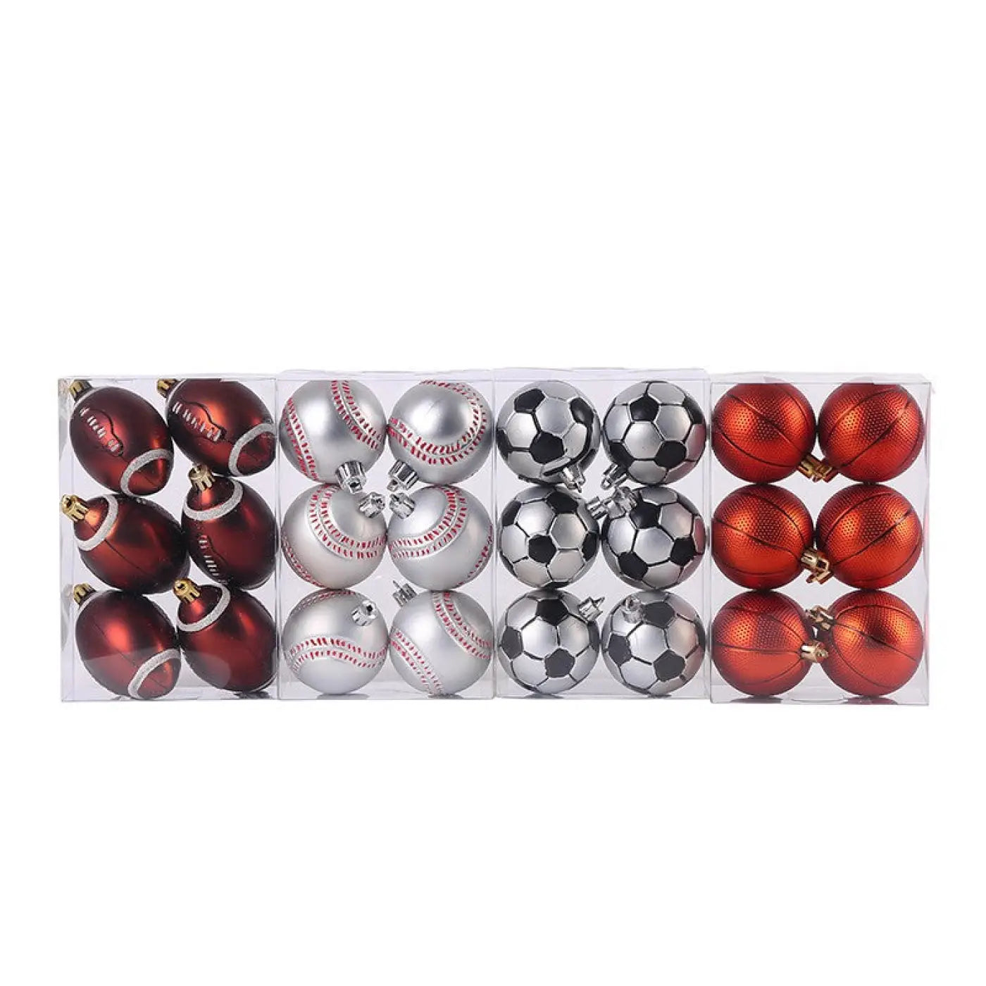 The Ball Depot holiday balls: Christmas Sport Ball Decorations